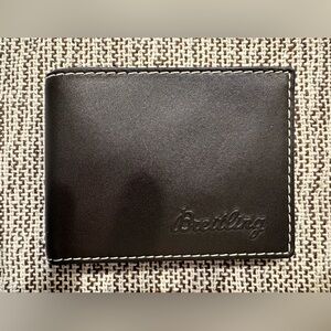 Breitling Dark Leather Wallet Card Holder